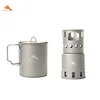 TOAKS Titanium 750ml Pot and Wood Stove STV-12 Ultralight Set for Outdoor Camping Hiking POT-750 & STV-12 2