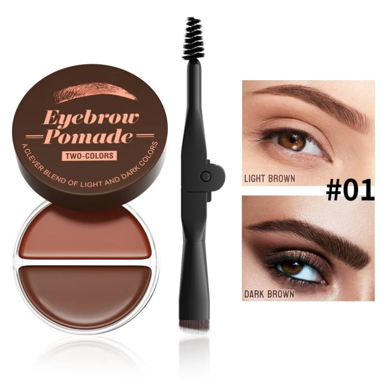 Two-Color Eyebrow Dye Cream Waterproof Sweat Resistant And Not Easy to Stun Eyebrow Dye Eyebrow Brush Makeup Holding Cosmetic 4