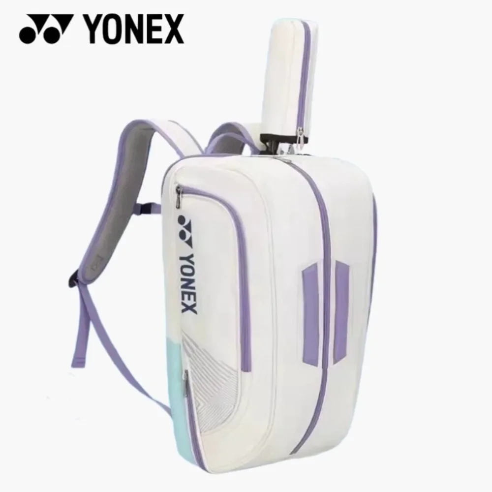 YONEX High Quality Badminton Racket Sports Backpack Leather Tennis Shoulder Bag 4-6 Pieces Racket Backpack Multifunctional Fit 2