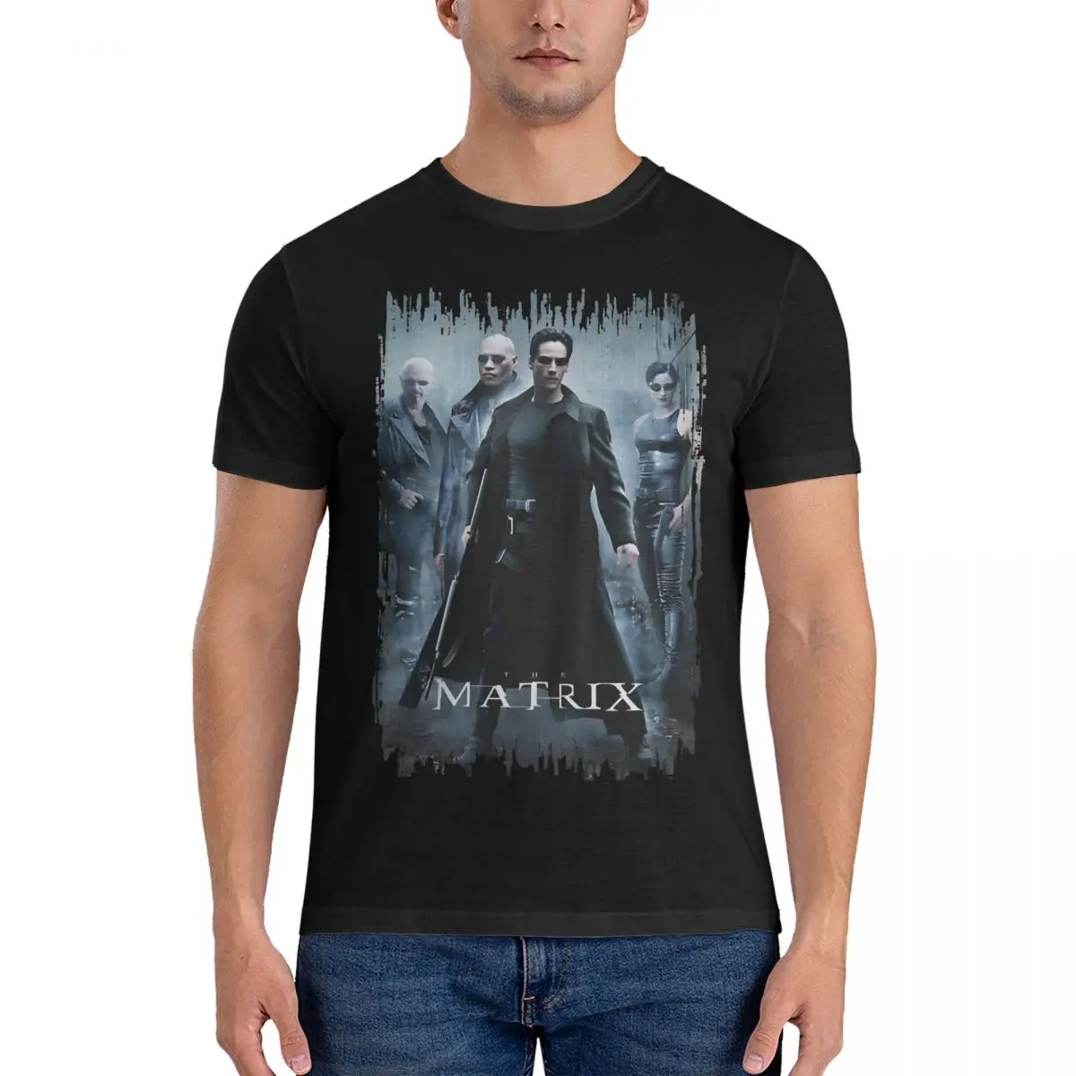 Poster Opera D'Arte Resusions 2021 T Shirt The Matrix Neo Film Morpheus Puro Cotone Vestiti Vintage Manica Corta Girocollo Camicia