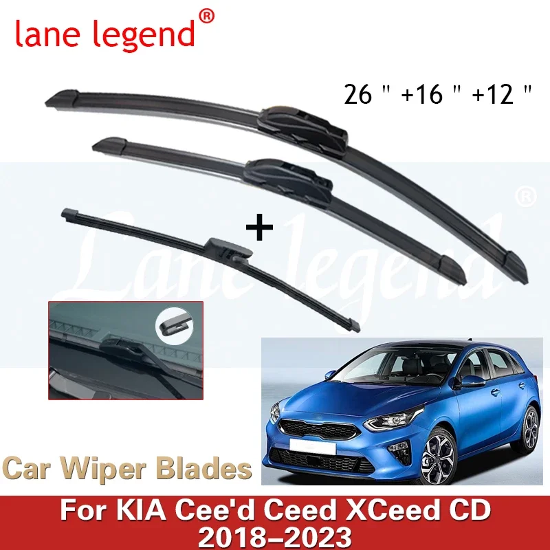 CarWiperFrontRearWiperBladesSetKitForKIACeedCeedXCeedCD
