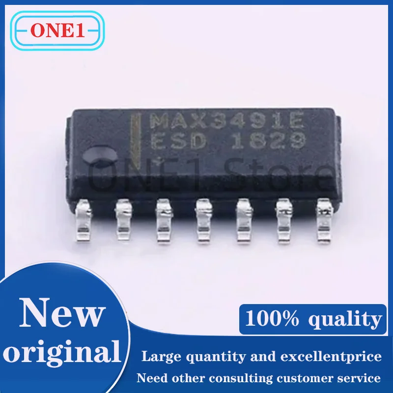 

1 шт./Лот Новый оригинальный MAX3491EESD + T MAX3491EESD трансивер 10 Мбит/с 1/1 SO-14 RS-485/RS-422 ICs ROHS