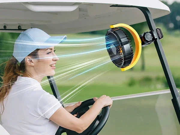 Portable Battery Powered Clip On Fan For Car Visor 360 Rotation_voghion.com