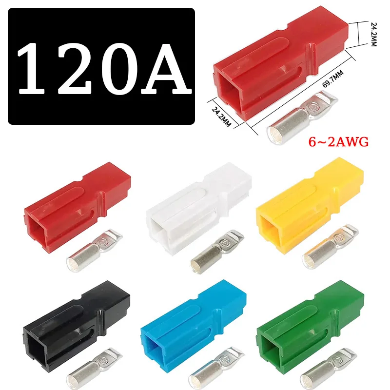 

10/20/100PCS 120A 600V Anderson Type Single Pole Power Charge Connector For Motorcycle,Forklift,Car Battery Charging Quick Plug