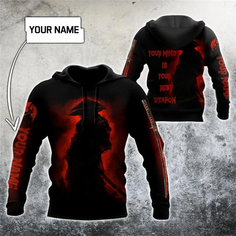 thumbnail image 1 of Nueva sudadera con capucha para hombre, con estampado 3D de samurái japonés, moda urbana, sudaderas con capucha de manga larga, chaqueta informal, pulóveres, abrigo para exteriores, 1 of 5