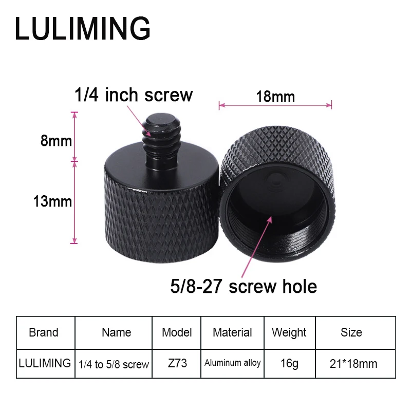 5/8-27 to 1/4 3/8 Inch Microphone Stand Conversion Screw Aluminum Alloy Microphone Adapter Live Streaming Stand Equipment
