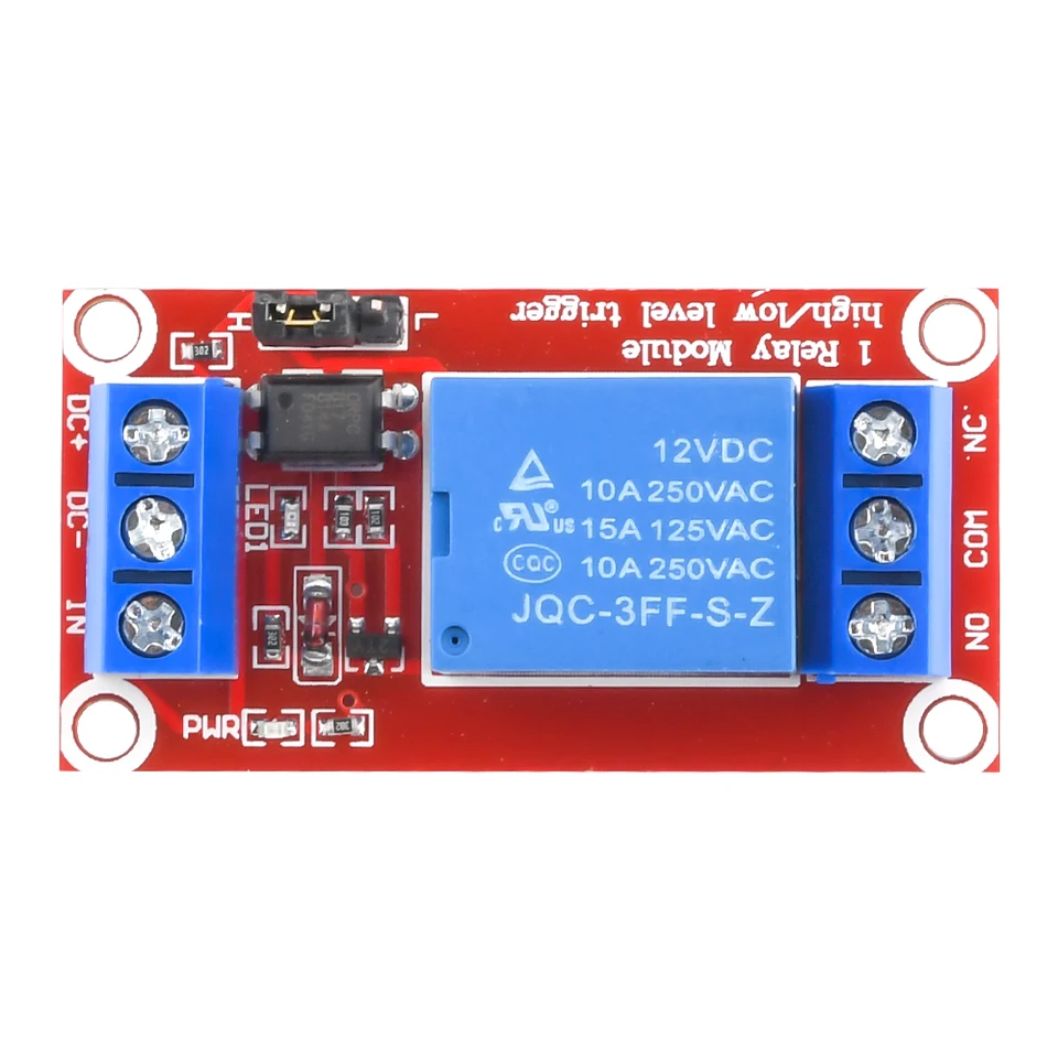 Keenso 1-channel optocoupler relay module, high- and low-trigger 5V/12V/24V optocoupler relay module extension plate relay card (12V) Relay