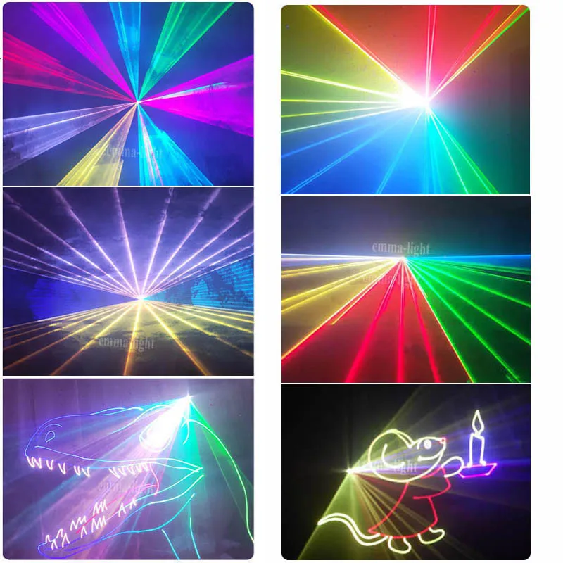 3W DMX RGB Ilda Animation Laser Projector Galvo Scanner Professional Stage Lighting DJ Disco Bar Club Party Wedding Effect
