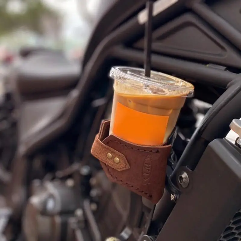 Motorcycle Bottle Holder Bicycle Holder Modification Portable For Riding Water Cup Holder Set Detachable Outdoor Travel Supplies portable printed cup cover coffee milk bubble tea cup bottle sleeves leather holder detachable chain anti scald cover reusable