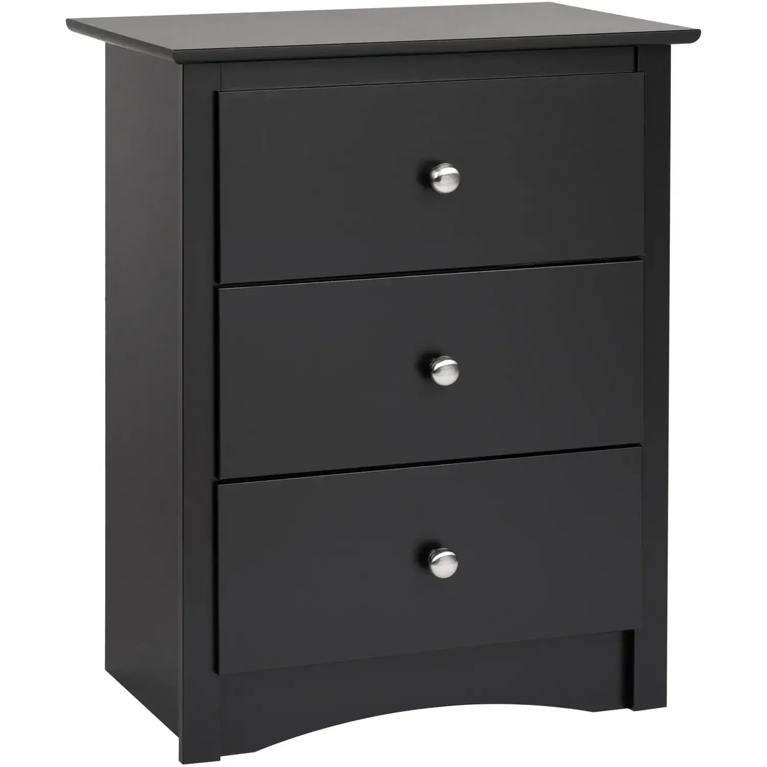 

Prepac Sonoma Modern 3 Drawer Tall Bedroom Nightstand, Black