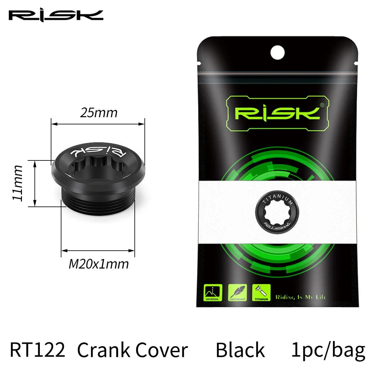 RISIKO M20x8mm M6x18mm Titan Fahrrad Kurbelgarnitur Abdeckung Schrauben XT XTR Mountain Road Bike Pflaumenblüte Tretlager Kurbel Arm Schraube – Detail 10
