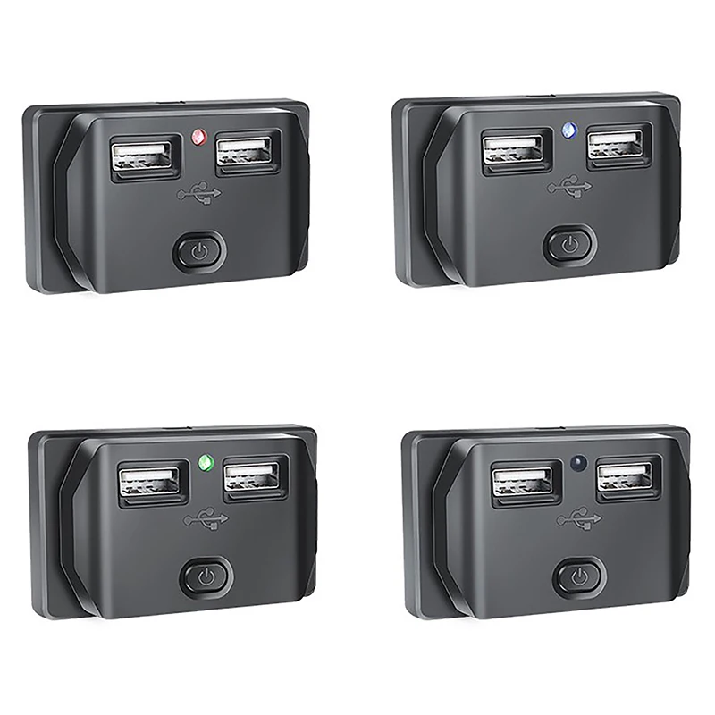 

For 12V 24V Car Motorcycle RV Boat Type C QC 3.0 USB Fast Charger Socket With Switch LED Light Power Outlet Quick Charge