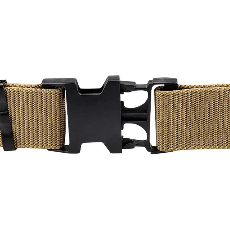 Men's Tactical Outer Belt Nylon Material Metal Fixing Ring and Adjuster Buckle Outdoor Sports combat belt