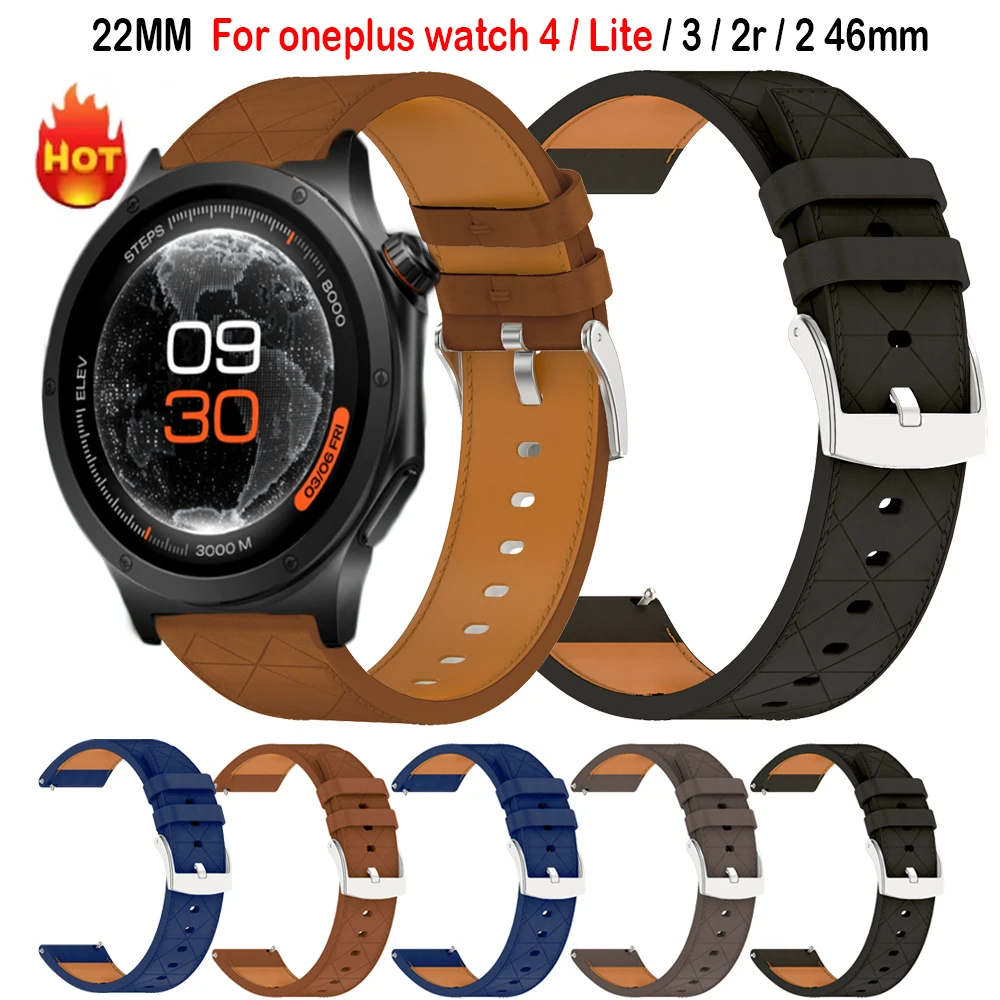 Premium 22mm Leather Watch Strap - Universal Fit Watchband