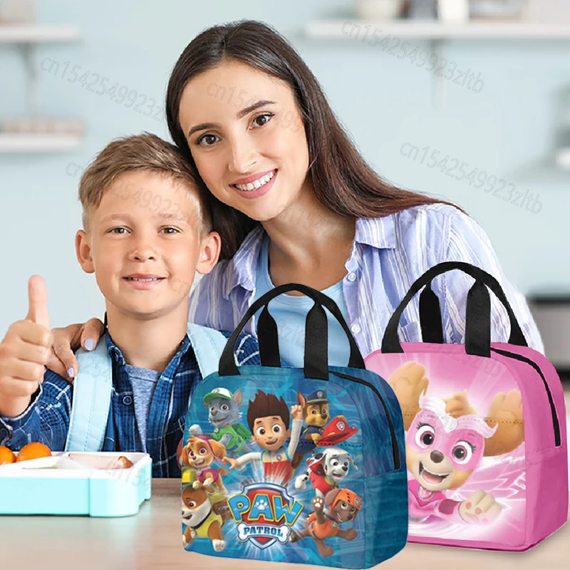 Paw Patrol Student Lunchbag Cool Food Bag Per Bambini Cartoon Chase Food Container Per Bambini Zaino Thermal Food Storage Bag