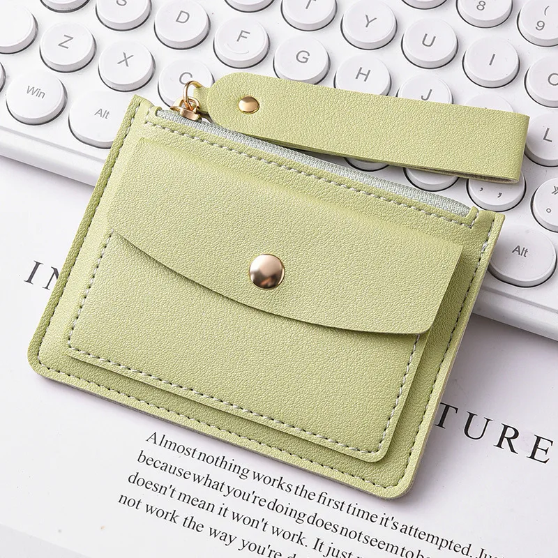 New change bag, card bag, zipper card holder, wallet, women's ins, candy color, small fresh card holder