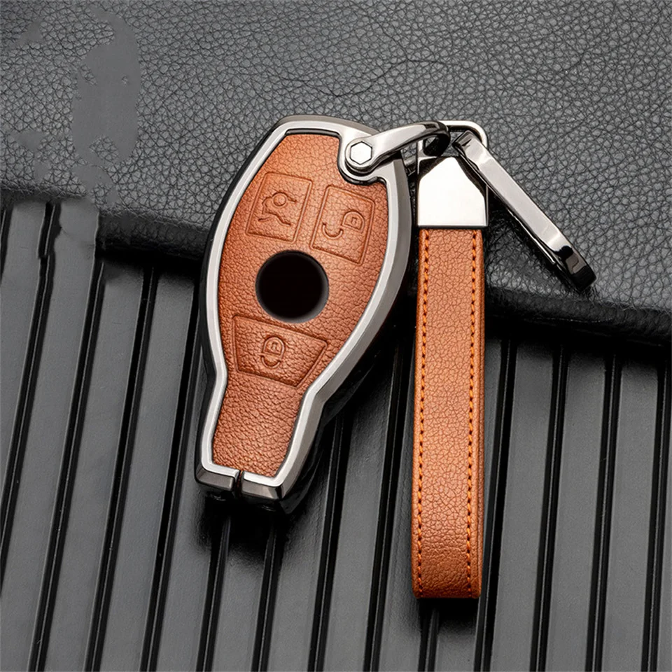 

Car Key Case Cover Key Bag For Mercedes Benz A B C S Class AMG GLA CLA GLC W176 W221 W204 W205 Accessories Holder Shell Keychain