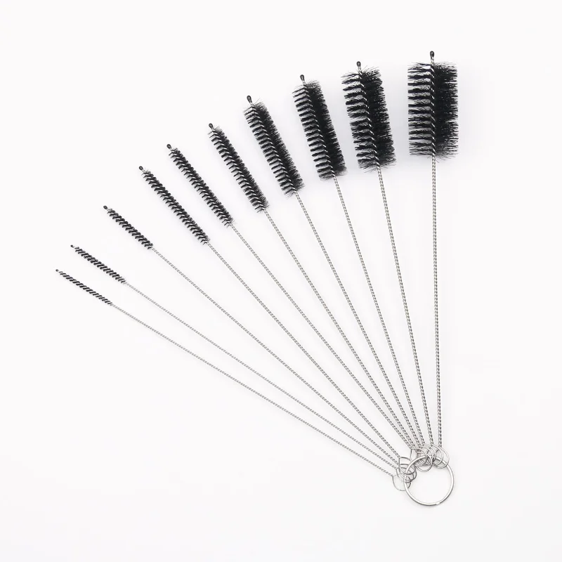 Versatile 10-Piece Reusable Bottle & Straw Cleaning Brush Set