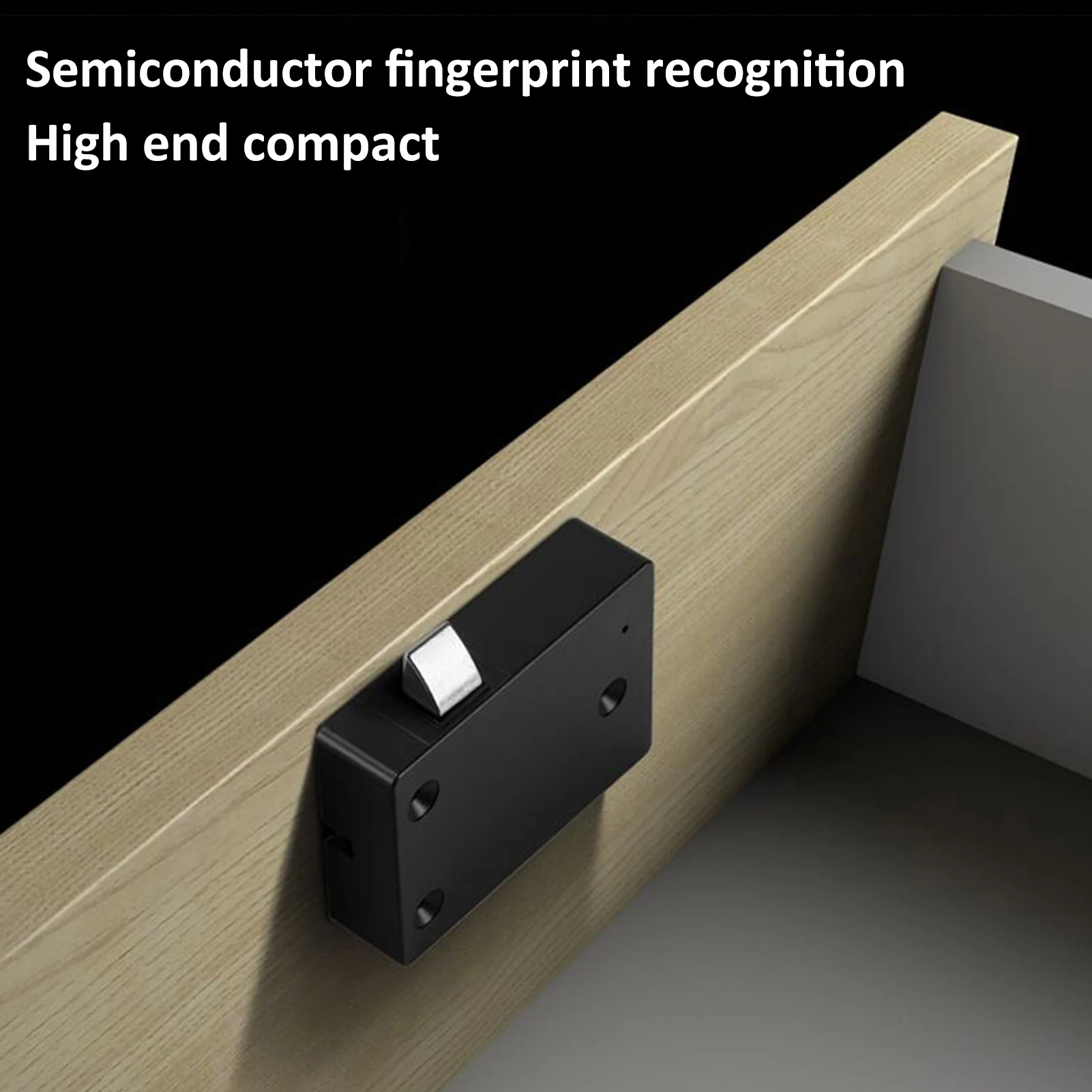 Drawer Lock T4 Smart Fingerprint Lock Keyless Drawer Lock Office File Cabinet Storage Locker Nightstand Anti-theft Free Punching