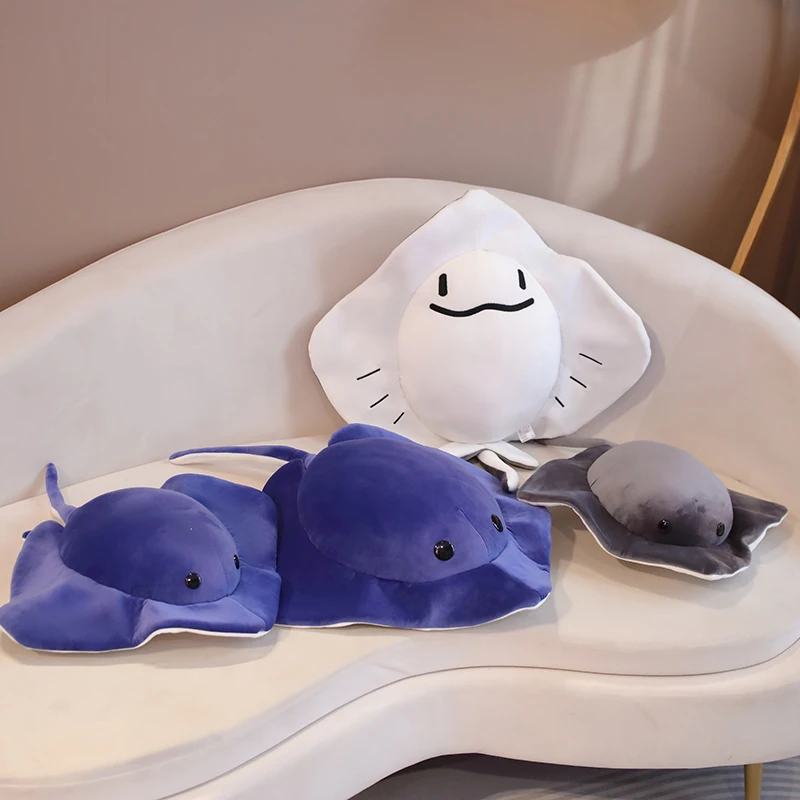 

Kawaii Manta Ray Плюшевые Игрушки Реалистичная кукла-луч, диванная подушка, мягкая игрушка-рыба, подушка для дивана, подушки для сна, подарки