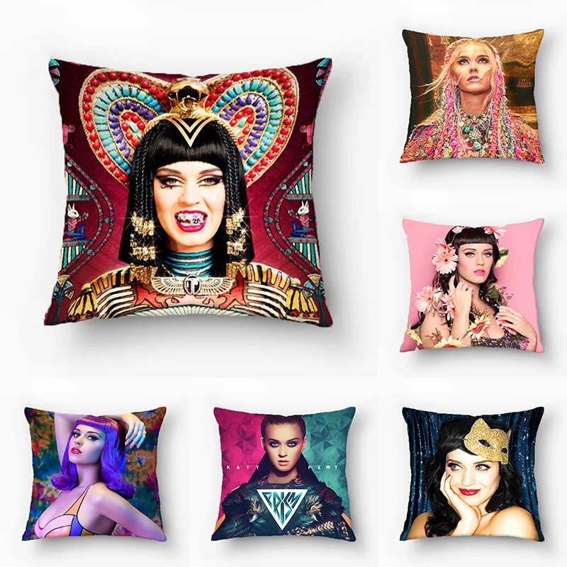 

Katy Perry Room Decor Cushions Double Sided Printing Pillowcase Decorative Pillows for Sofa Furniture Pillow Covers Cover Cases