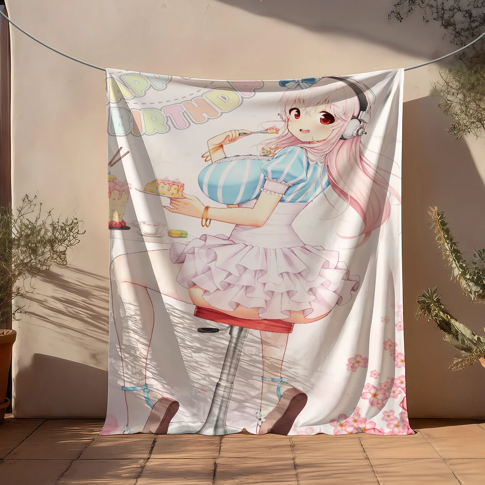 Vibrant Super Sonico Picnic & Party Flag for Home and Outdoor Decoration