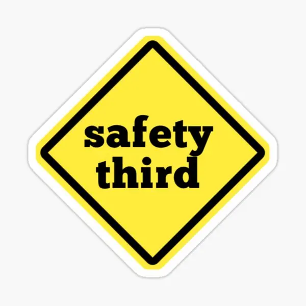 

Safety Third Troisieme Securite Securite 5PCS Car Stickers for Cartoon Bumper Background Decor Home Water Bottles Car Luggage