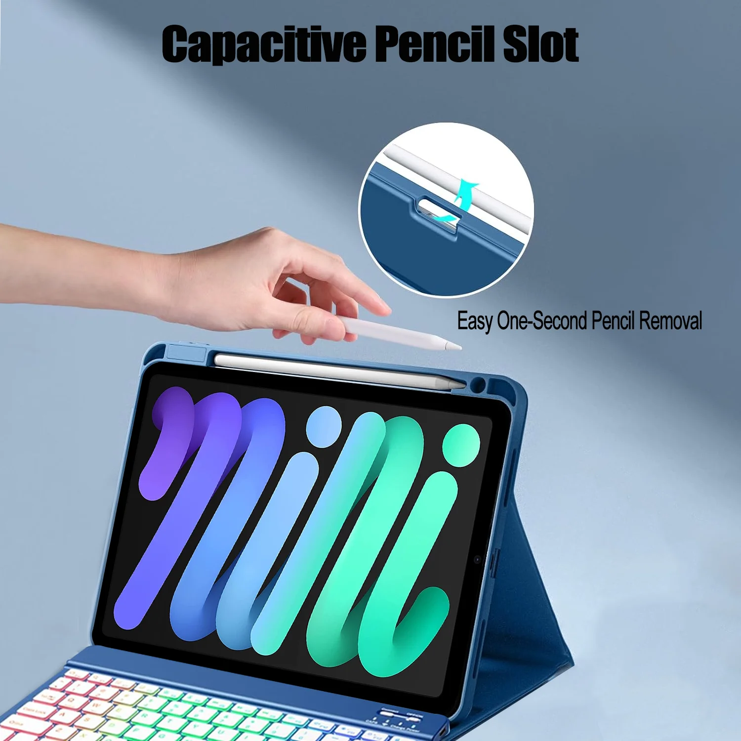 Enhanced Backlit Keyboard Case with Mouse and Stylus