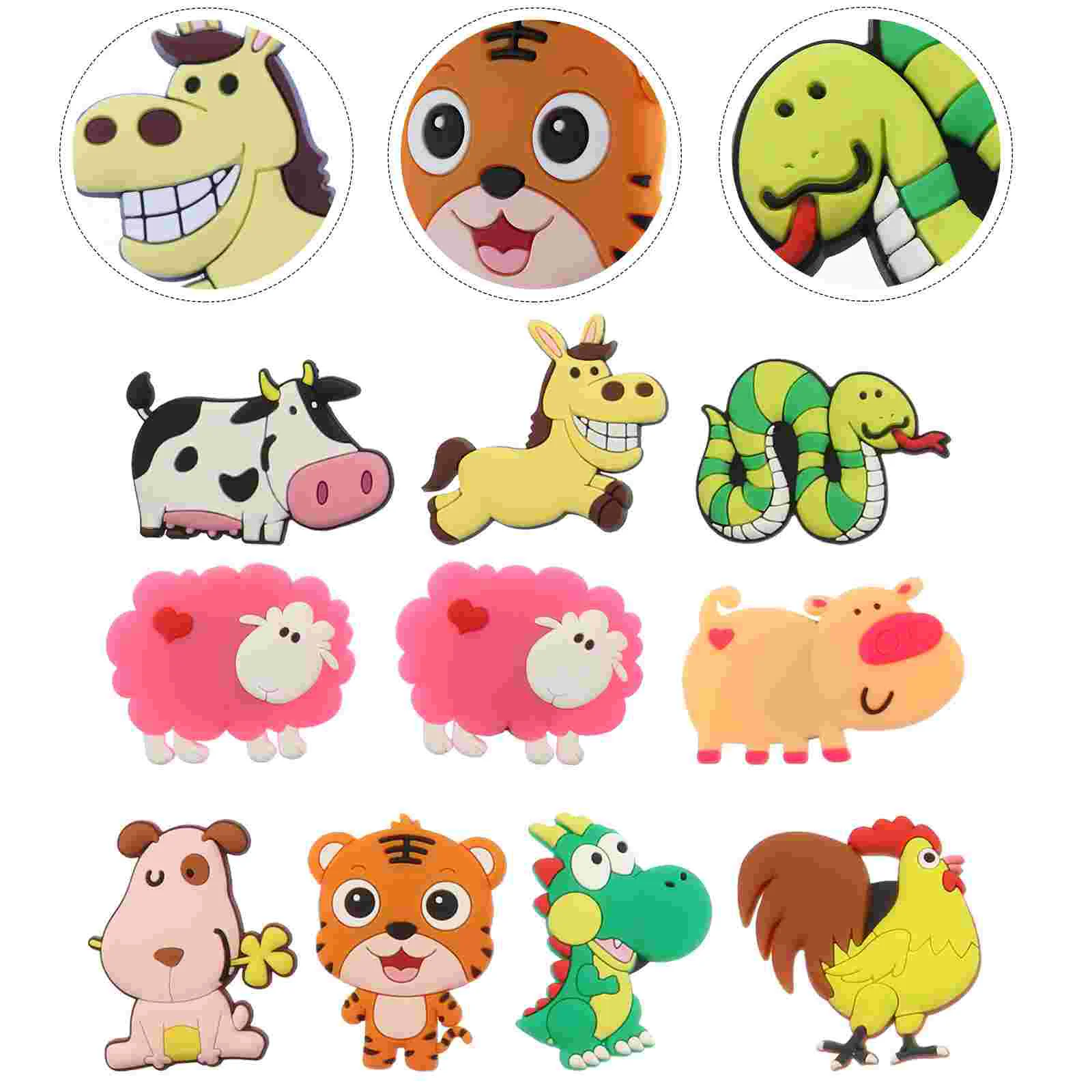 

Animal Fridge Magnet Silicone Magnet Fridge Magnet 3D Cartoon Sticker Toy for Kid Diy Office Whiteboard Gadget Mixed Style