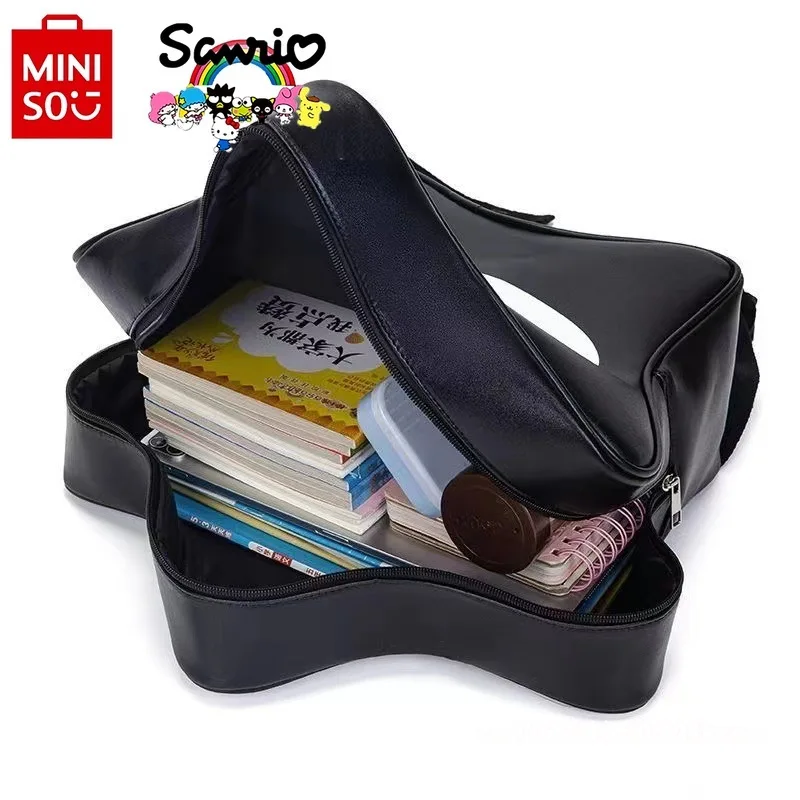 MINISO 2024 Women's Backpack Fashionable High Quality Spicy Girl Backpack Personalized Large Capacity Girls' School Bag