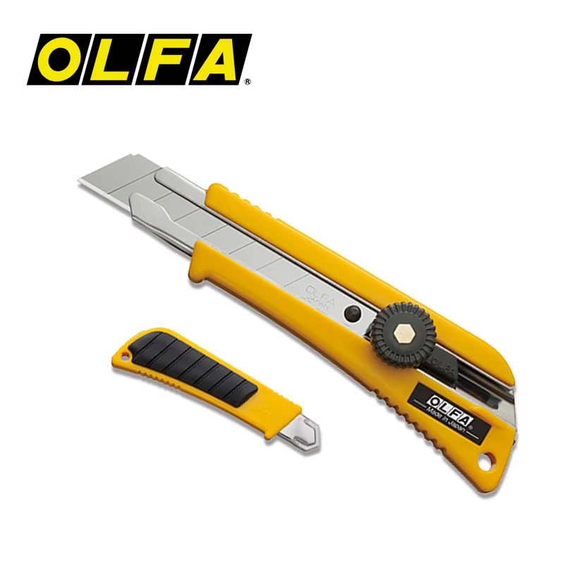 

Original Japanese OLFA L-2 multifunctional utility knife 18mm heavy-duty cutting knife large carpet knife knob lock anti-slip handle stainless steel telescopic paper knife SK2 sharp alloy steel blade