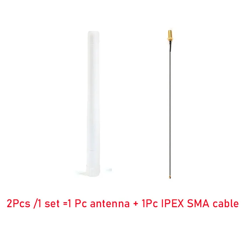 Antenna Cable Adapter 2Pcs /1 set 2.4GHz WiFi Antenna 3dbi 6dbi SMA Pins + IPEX to SMA Hole Adapter Cable U.FL 5/8/10/15/20 CM For PCI