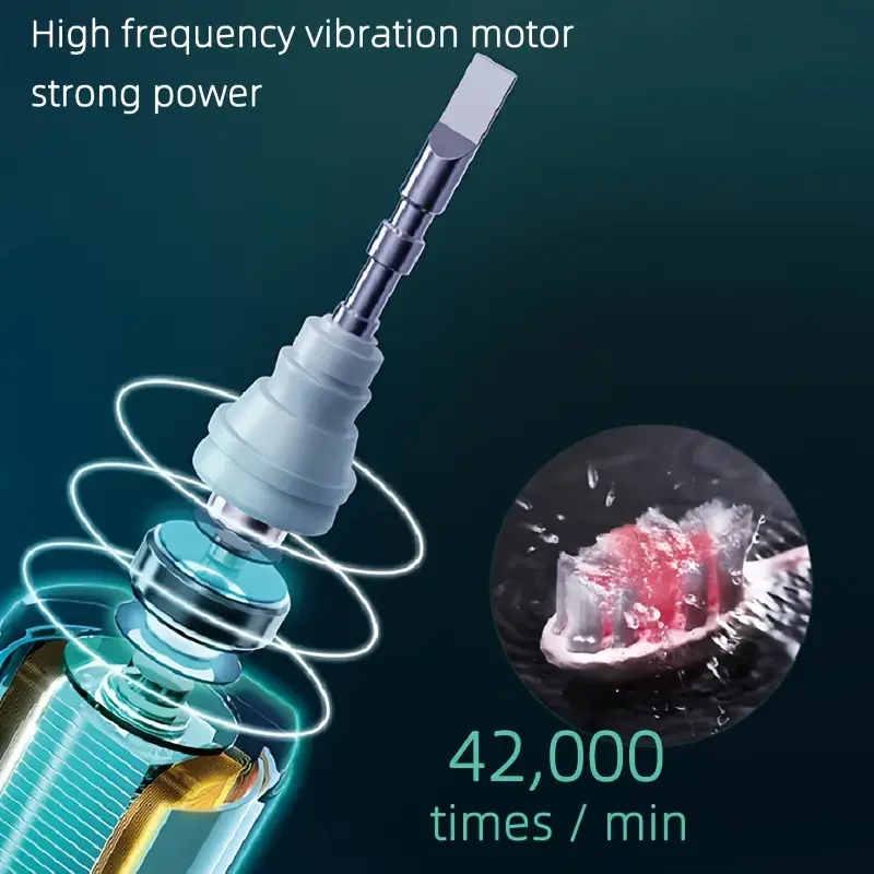 Electric toothbrush Rotary Cleaning Waterproof Rechargeable 10 Head