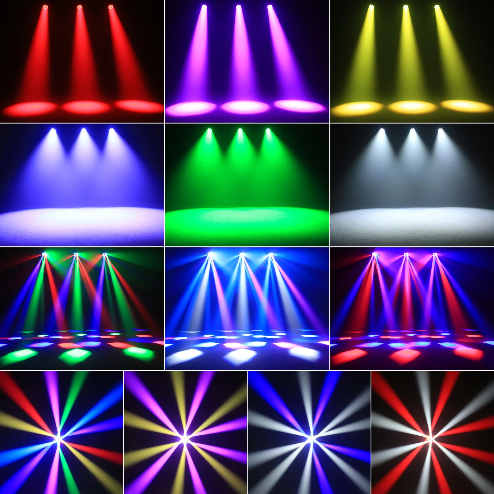 Yiflamefly 2Pcs 300W Bee Eye Moving Head Light 7X25W RGBW LED Wash Beam Zoom Stage Lights DMX DJ Light For KTV Bar wedding Party 2