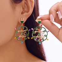 Fashion Christmas Rhinestone Gingerbread Man Earrings for Women Exquisite Imitation Pearl Christmas Tree Bells Party Jewelry - Image 6
