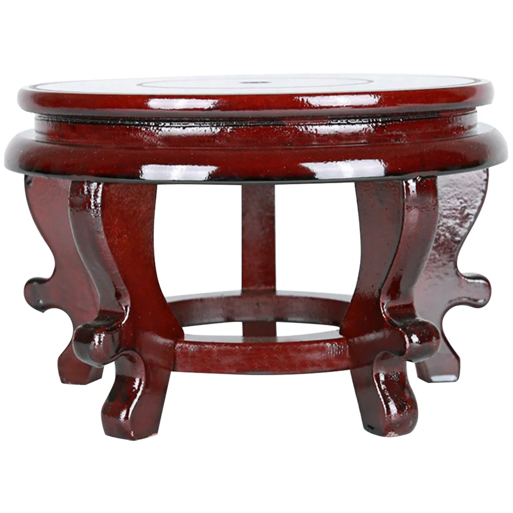 

Oriental Vase Stand Vintage Planter Stand Plant Holder Stool Wooden Chinese Flowerpot Base