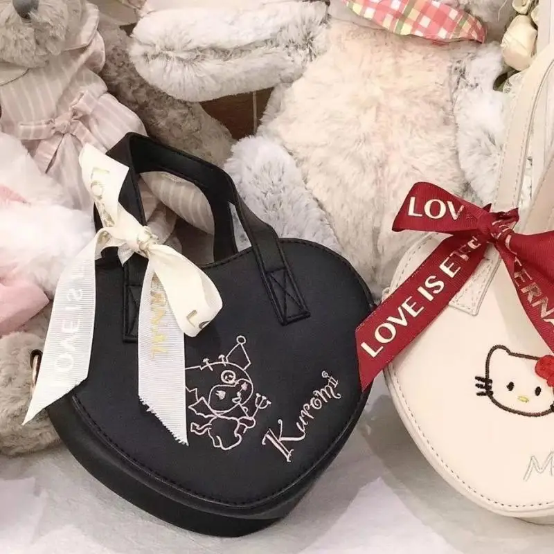 

Kawaii Sanrio Cinnamoroll Kuromi Hellokitty Handbag One Shoulder Cross-Body Casual Bag Girly Girl All-Purpose Bag Cute Student