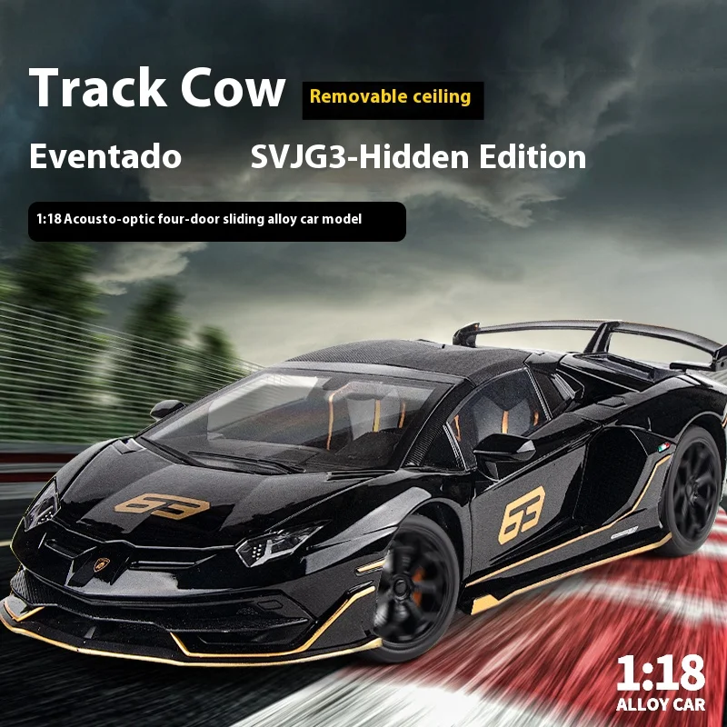 1:18 Lamborghini Aventador SVJ Hidden Edition Race King Supercar