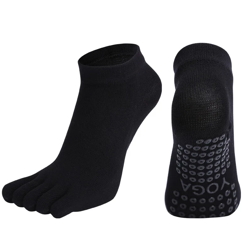 2 Paar rutschfeste Damen-Pilates-Socken mit fünf Zehen, Silikon, rutschfeste Yoga-Socken, atmungsaktiv, für Ballett, Tanz, Fitness, Sport, Baumwollsocken – Detail 10