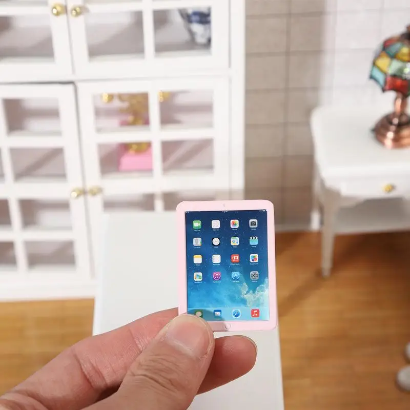 

1pc 1/12 Dollhouse Miniature Accessories Mini Tablet Computer Model Simulation PC Toys Doll House Decoration