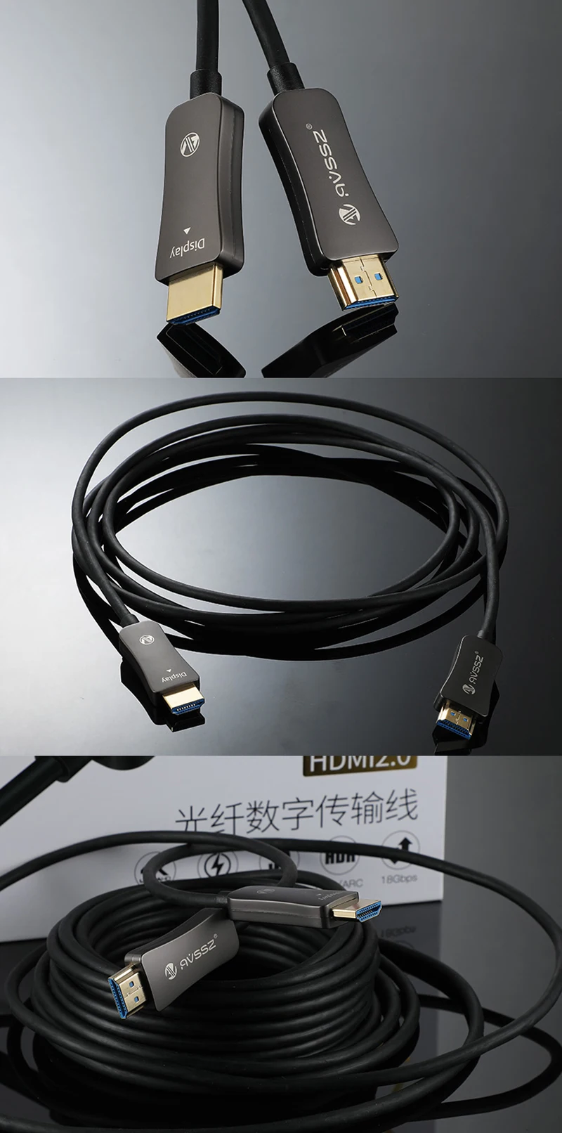 8K Optisches HDMI 2.1 Kabel 48Gbps mit ARC/eARC VRR 4K120Hz 30m für Gaming PS5 Xbox PC Projektor Heimkino – Detail 28