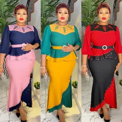 Plus size sets of women African Clothes 2PCS Set Tops and Skirts Suit Dashiki Ankara Women Turkey Dress For Wedding party