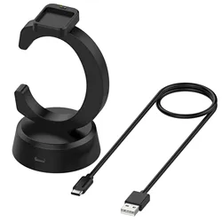 Versatile Smartwatch and Fitness Band Charging Dock Replacement (Black)