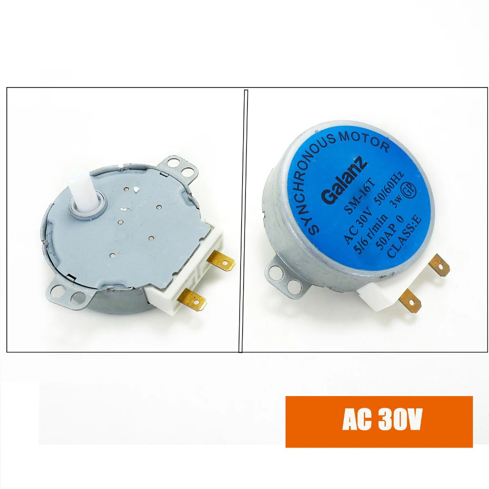 AC 30V SM-16T TYJ50-8A7 220-240V 4W 6RPM 48mm Diameter Micro Synchronous Motor for Heater 50/60Hz CW/CCW Microwave Tray Motor CC 4