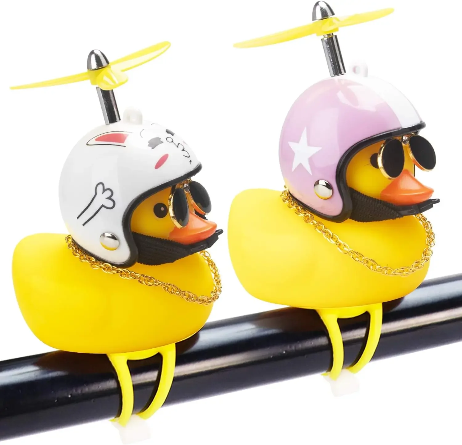 2Pcs Yellow Rubber Duck Bike Motorcycles Bell Bicycle Horns