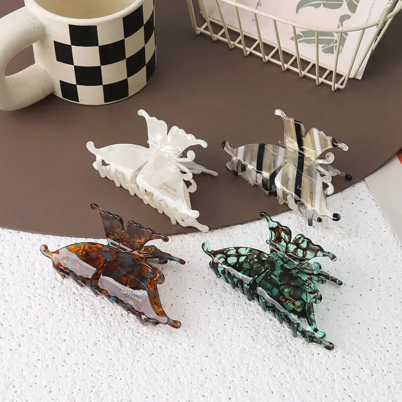 Exquisite Acetat Haar Krallen Elegante Schmetterling Shark Haar Clips Haarspangen Für Frauen Koreanische Design Haar Zubehör Kopfbedeckung Geschenk – Detail 18