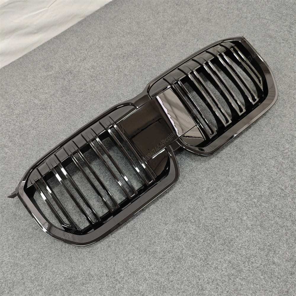 BMW X1 U11 iX1 M-Sport 2022-2024 레이싱 그릴 자동차 스타일링 바디 키트 튜닝 글로스 블랙 프론트 그릴 범퍼 더블 슬랫 그릴
