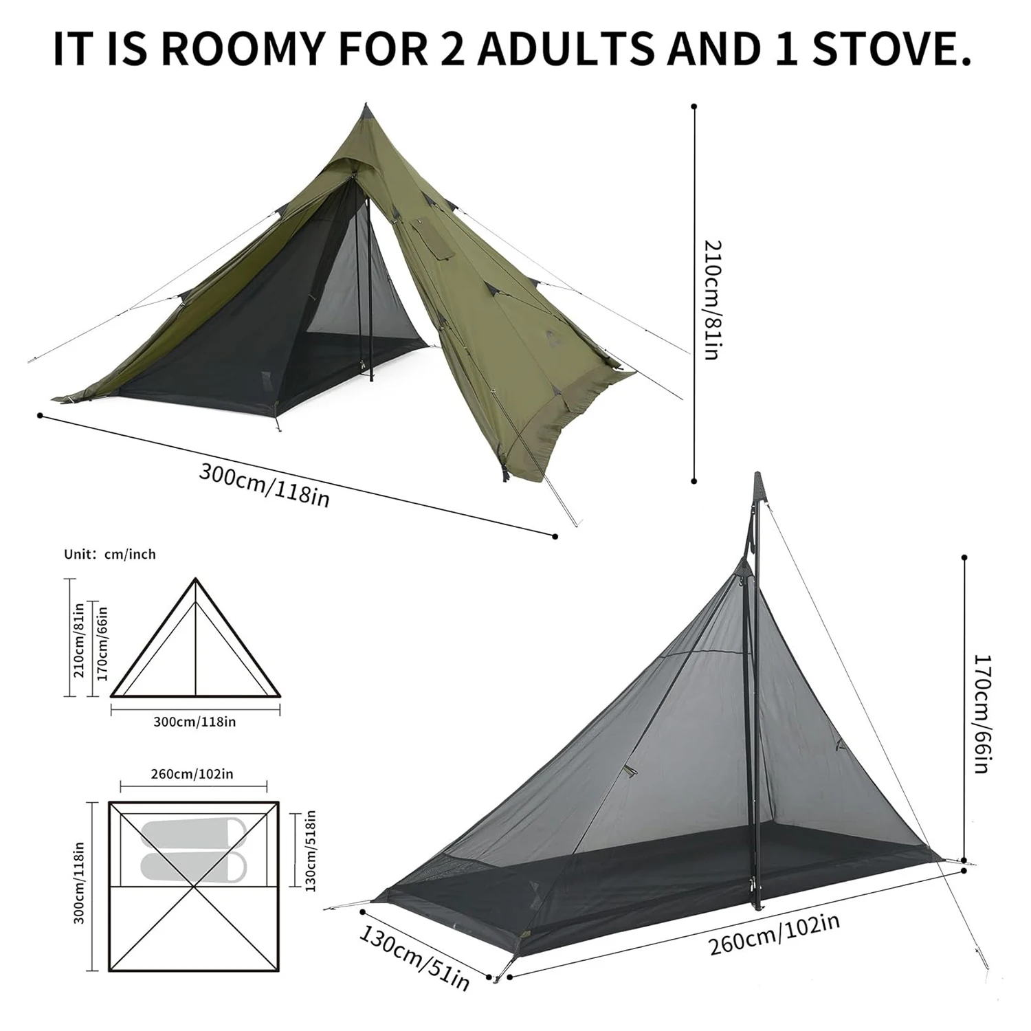 Naturehike Teepee Camping Tent 5