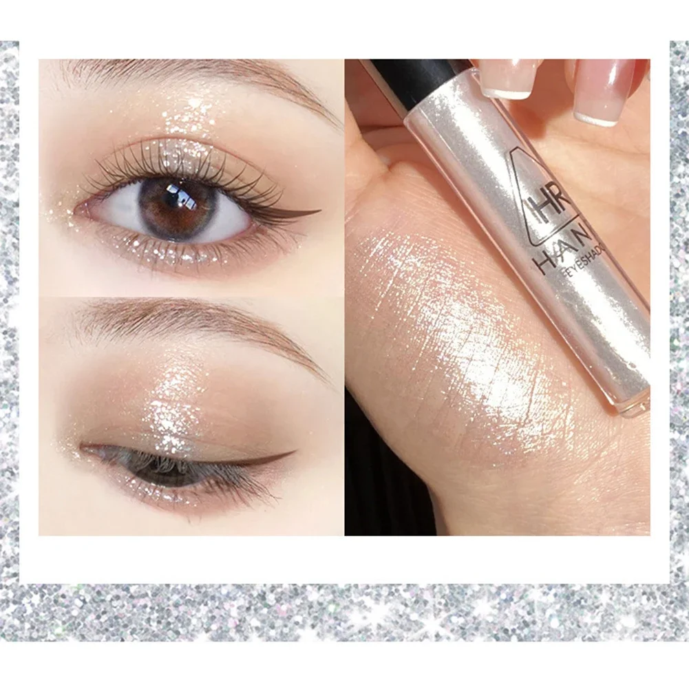 Pearlescent Fine Shimmering Eye Shadow Liquid Waterproof Eye Makeup Brightening Liquid Pearlized Eyeshadow Glitter 4