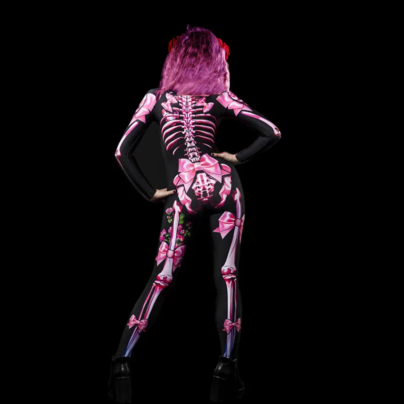 Halloween Costume Skeleton Ghost Sostumes Spoof Skeleton Jumpsuit Women Girl Costume Party Props Parent Child Party Clothes